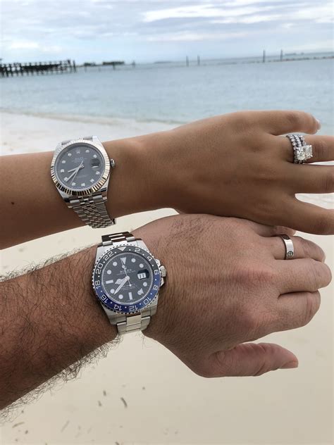 rolex his and hers watch set|Rolex watches couple set.